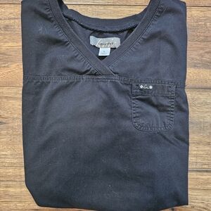 Koi Comfort Women's Black V-Neck Scrub Top Size L